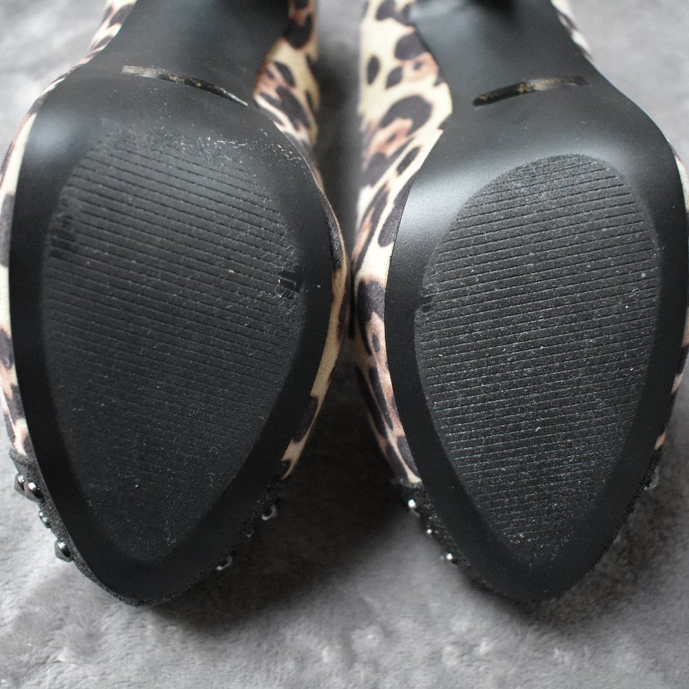 Penny Loves Kenny Cheetah Sparkle Studded Heels - Picture 9 of 15